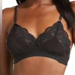 NWT Free People We Are HAH Lounge Bralette Bra Size S M L Black Soft Wireless